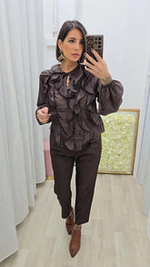 Camicia Elvira Marrone